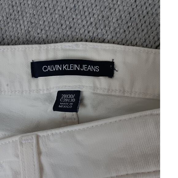 Calvin Klein Jeans Womens 29X30 Miami White Mid Rise Skinny Casual Beach - Picture 8 of 15